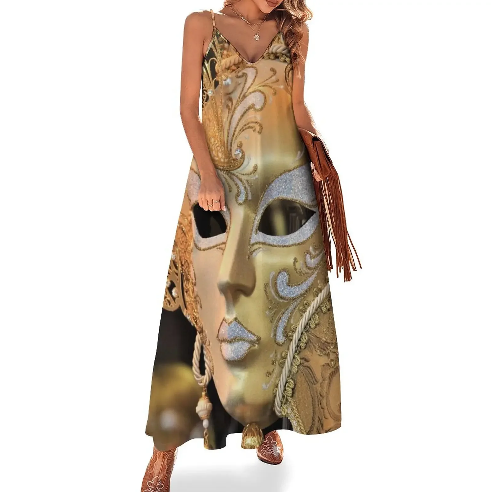 Venetian mask, gold / white Sleeveless Dress summer clothes for women Party dresses Evening gown Dress
Venetian mask, gold / white Sleeveless Dress summer clothes for women Party dresses Evening gown Dress