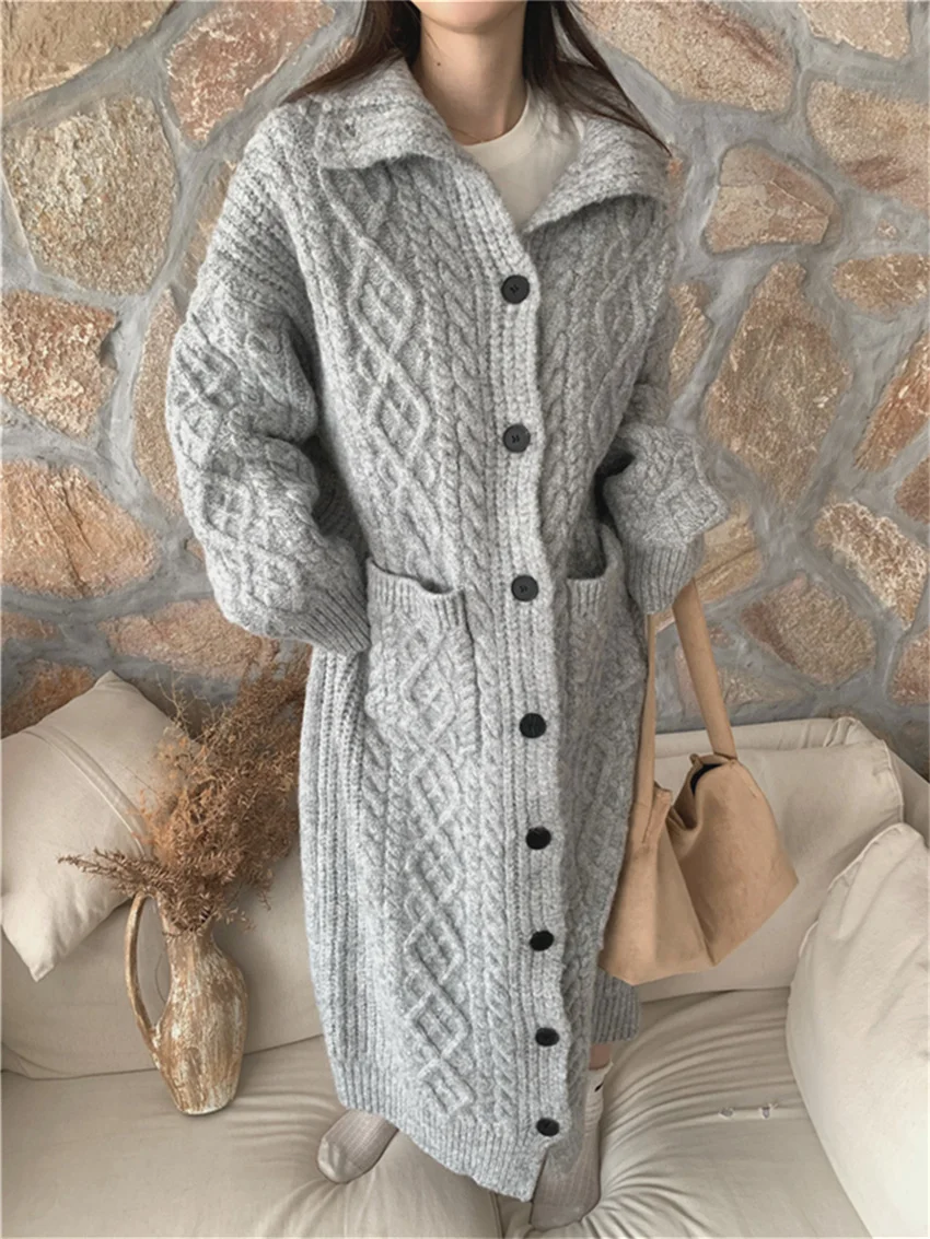 Alien Kitty Lazy Style Women Maxi Coats Slim Thicken Loose Daily Autumn New 2023 Knitted Straight Sweaters Gentle Office Lady
Alien Kitty Lazy Style Women Maxi Coats Slim Thicken Loose Daily Autumn New 2023 Knitted Straight Sweaters Gentle Office Lady