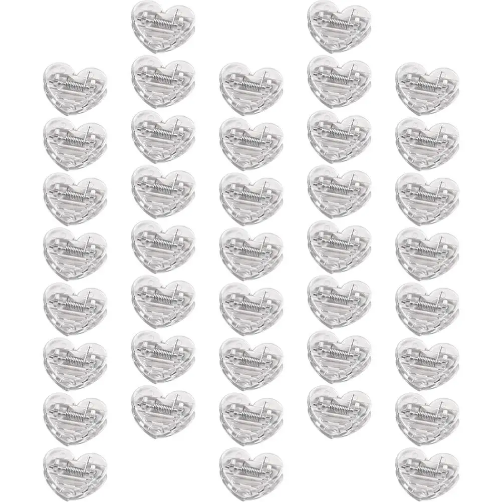 40pcs Heart Shaped Photo Clips Mini Transparent Binder Clamps for File Picture Note Paper Home Office School Dorm Decoration
40pcs Heart Shaped Photo Clips Mini Transparent Binder Clamps for File Picture Note Paper Home Office School Dorm Decoration