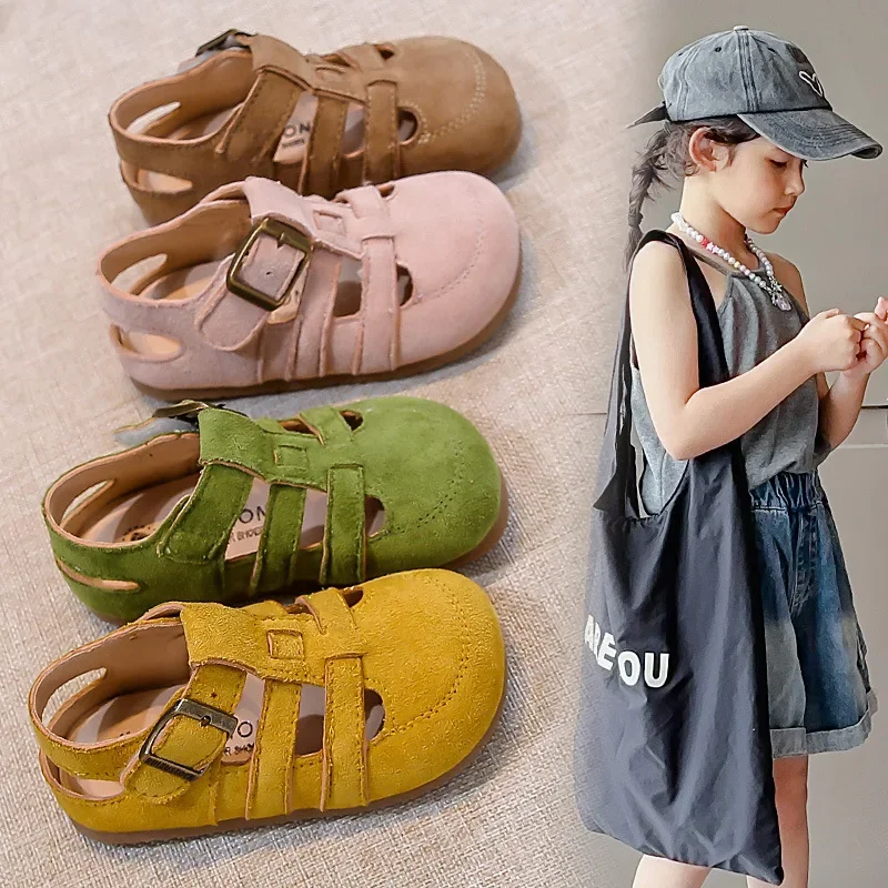 Kids Suede Sandals for Girls Princess Beach Garden Shoes Anti-slippery Sole Toddler Roman Shoes with Pastel Colors Barefoot Ins
Kids Suede Sandals for Girls Princess Beach Garden Shoes Anti-slippery Sole Toddler Roman Shoes with Pastel Colors Barefoot Ins