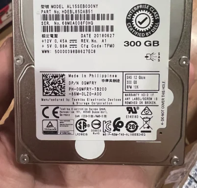 For Dell 300GB 10K SAS 12G 2.5 0GWFRY AL15SEB030NY server 300G
For Dell 300GB 10K SAS 12G 2.5 0GWFRY AL15SEB030NY server 300G