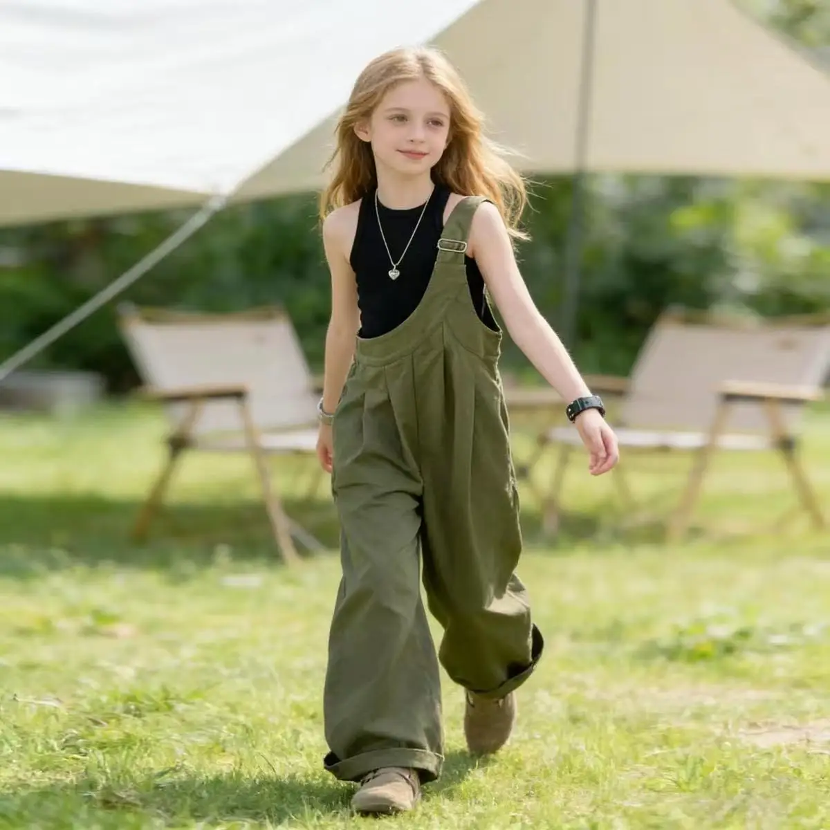 Teenage Girls Thin American Vest Cargo Overalls New Summer Black Vest+ One-piece Wide Leg Long Pants Big Girl Children's Outfit
Teenage Girls Thin American Vest Cargo Overalls New Summer Black Vest+ One-piece Wide Leg Long Pants Big Girl Children's Outfit