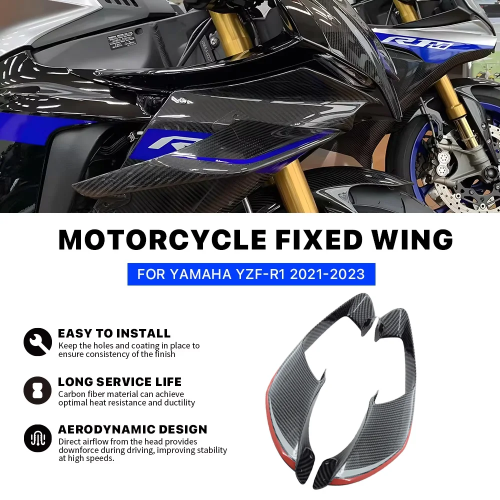 Motorcycle fixed wing Suitable For Yamaha YZF-R1 YZFR1 YZF R1 2021-2024 ABS wing spoiler siide wing winglet aerodynamic aileron
Motorcycle fixed wing Suitable For Yamaha YZF-R1 YZFR1 YZF R1 2021-2024 ABS wing spoiler siide wing winglet aerodynamic aileron