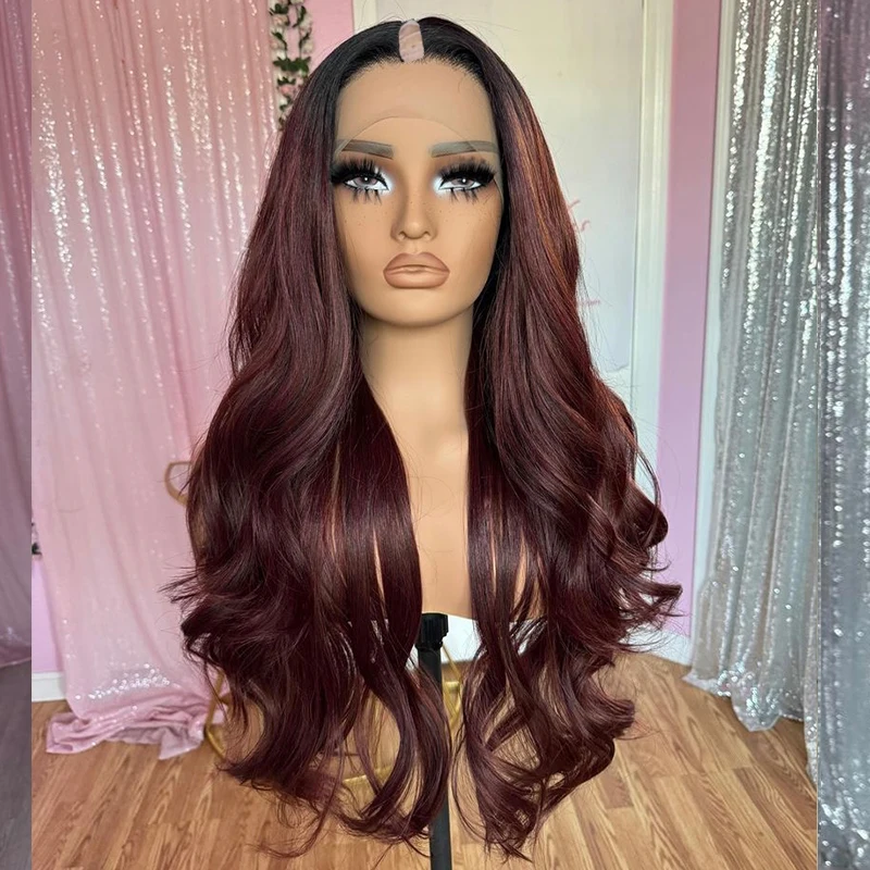 Brazilian Middle Open U Part Machine Made Human Hair Black Roots Ombre 99J Wavy Wigs for Women with Clips 200 Density Available
Brazilian Middle Open U Part Machine Made Human Hair Black Roots Ombre 99J Wavy Wigs for Women with Clips 200 Density Available