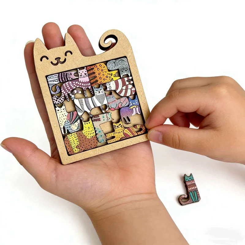 Cute Cat Shaped Wooden Jigsaw Puzzle Focus & Stress Relief Toys Irregular Unique Creative Ideal Gift for Kids Boys Girls
Cute Cat Shaped Wooden Jigsaw Puzzle Focus & Stress Relief Toys Irregular Unique Creative Ideal Gift for Kids Boys Girls