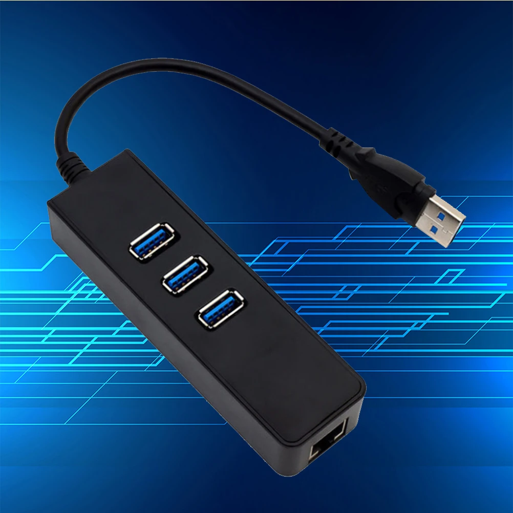 USB 3.0 Hub 10/1000Mbps Gigabit Ethernet Adapter USB to Lan Network Port USB3.0 for 7/8/10/XP (Black)
USB 3.0 Hub 10/1000Mbps Gigabit Ethernet Adapter USB to Lan Network Port USB3.0 for 7/8/10/XP (Black)