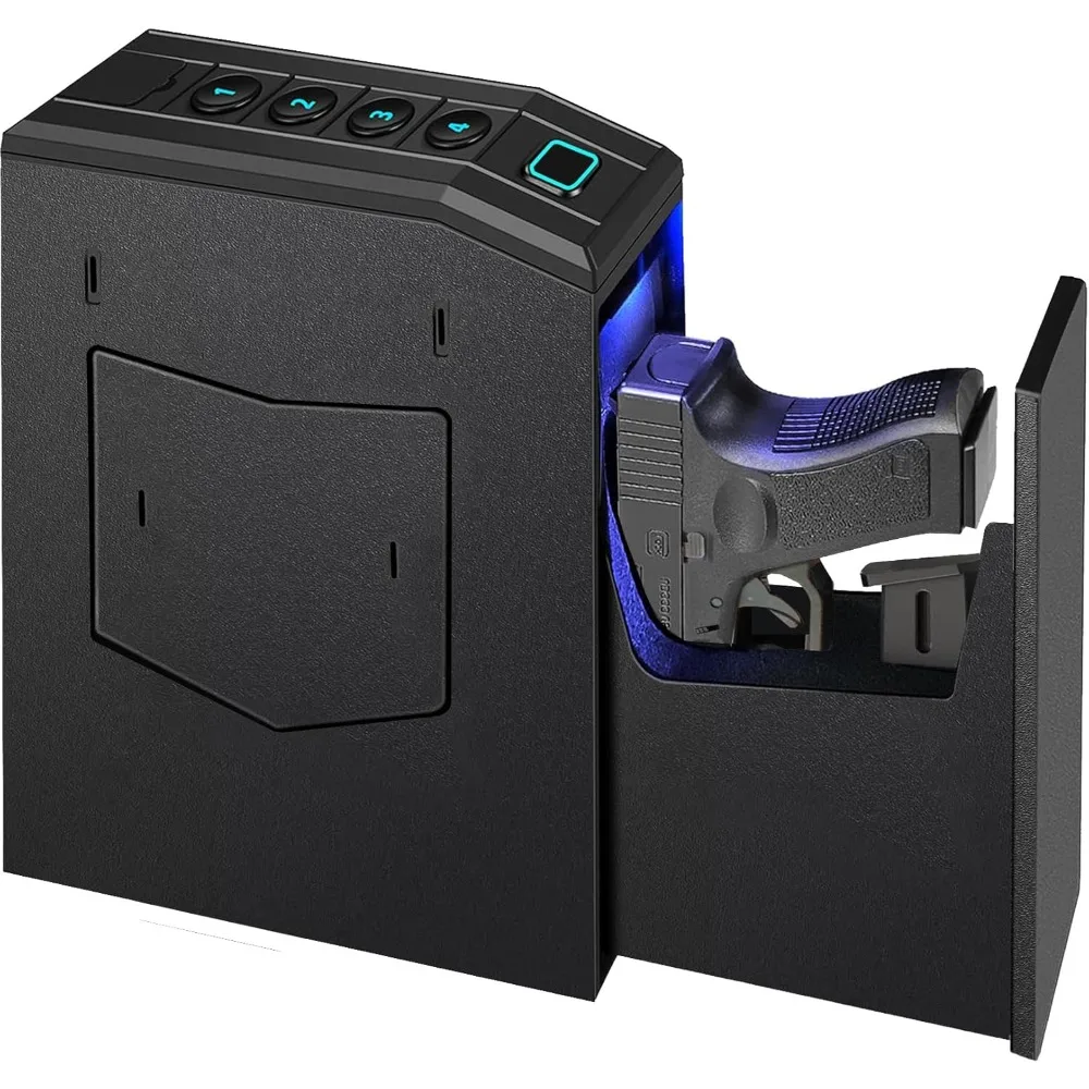 Hidden Gun Safe for Pistols, Biometric Fingerprint Smart Slider Handgun Safe for Nightstand, Desk, Bedside, Wall,Truck
Hidden Gun Safe for Pistols, Biometric Fingerprint Smart Slider Handgun Safe for Nightstand, Desk, Bedside, Wall,Truck