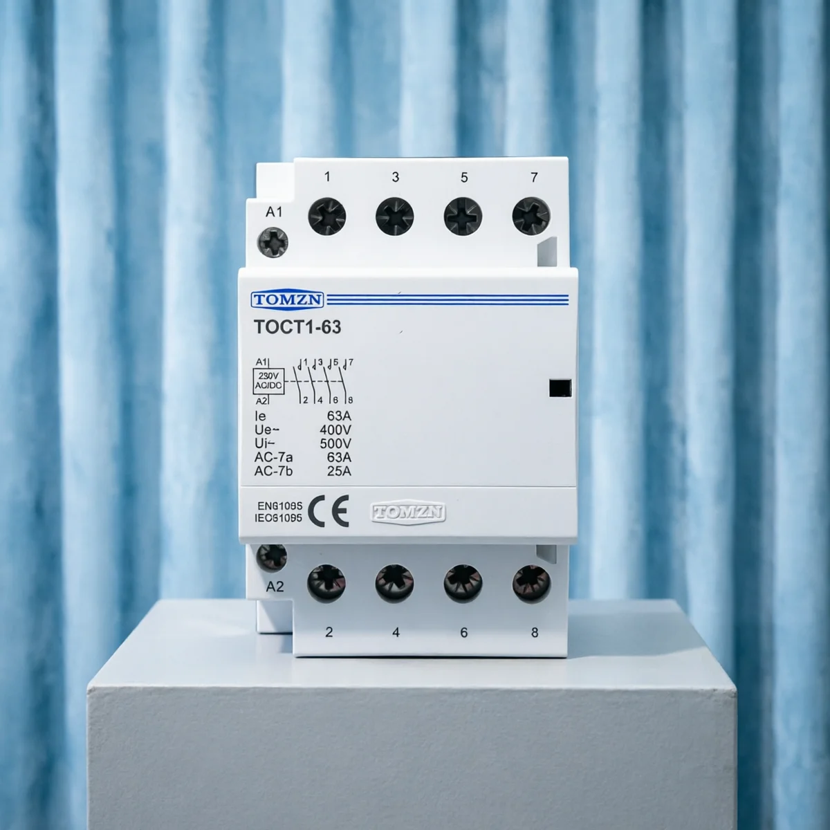 TOMZN TOCT1 4P 63A Din Rail Contactor – 400V AC, Coil: AC/DC 24/110/230V, Contacts: 4NO / 4NC / 2NO2NC Changeover
TOMZN TOCT1 4P 63A Din Rail Contactor – 400V AC, Coil: AC/DC 24/110/230V, Contacts: 4NO / 4NC / 2NO2NC Changeover