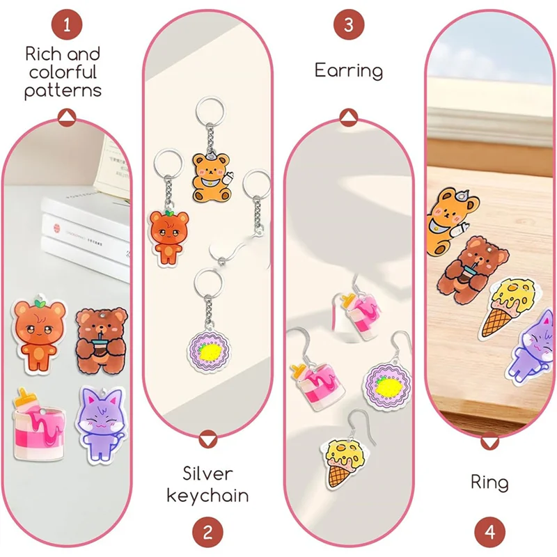Бумага Shrinky Dink для изготовления детских брелоков, 50 шт. термоусадочные пластиковые листы 20X14,5 см, листы Shrinky Dink для поделок 
Бумага Shrinky Dink для изготовления детских брелоков, 50 шт. термоусадочные пластиковые листы 20X14,5 см, листы Shrinky Dink для поделок