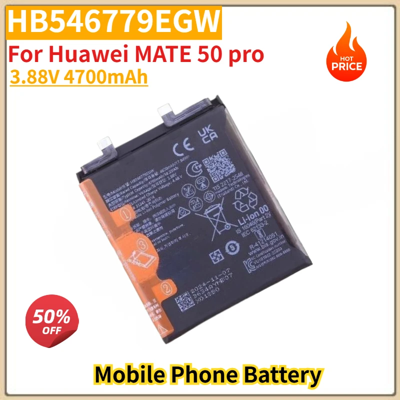 HB546779EGW High Quality Phone Battery 3.88V 4700mAh For Huawei MATE 50 pro Brand New Headphone Battery
HB546779EGW High Quality Phone Battery 3.88V 4700mAh For Huawei MATE 50 pro Brand New Headphone Battery