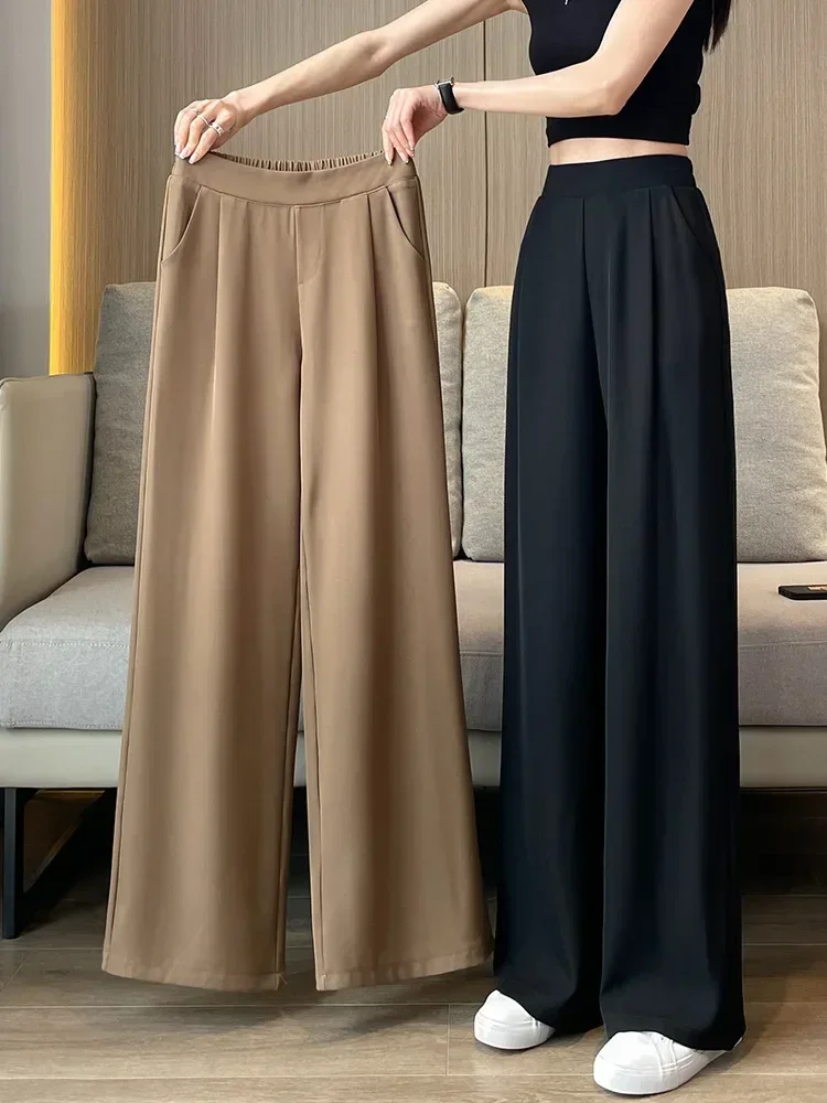 2023 Summer Casual Wide Leg Pants Women Korean Fashion High Waist Baggy Straight Pants Woman Solid Elastic Waist Full Trousers
2023 Summer Casual Wide Leg Pants Women Korean Fashion High Waist Baggy Straight Pants Woman Solid Elastic Waist Full Trousers