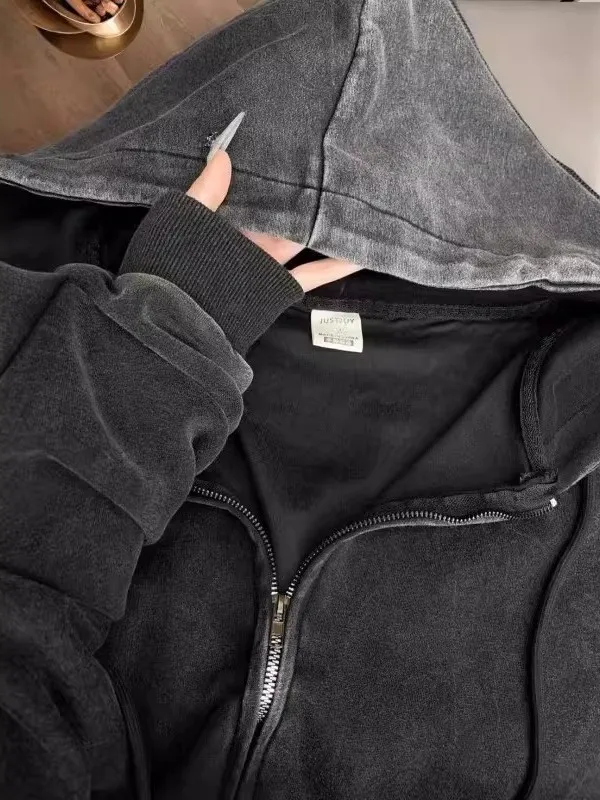 Large Size 300 Pou Waed Vintage Zipper Hoodie ex Spring Autumn Loose Casual Open Cardigan Outerwear Top
Large Size 300 Pou Waed Vintage Zipper Hoodie ex Spring Autumn Loose Casual Open Cardigan Outerwear Top
