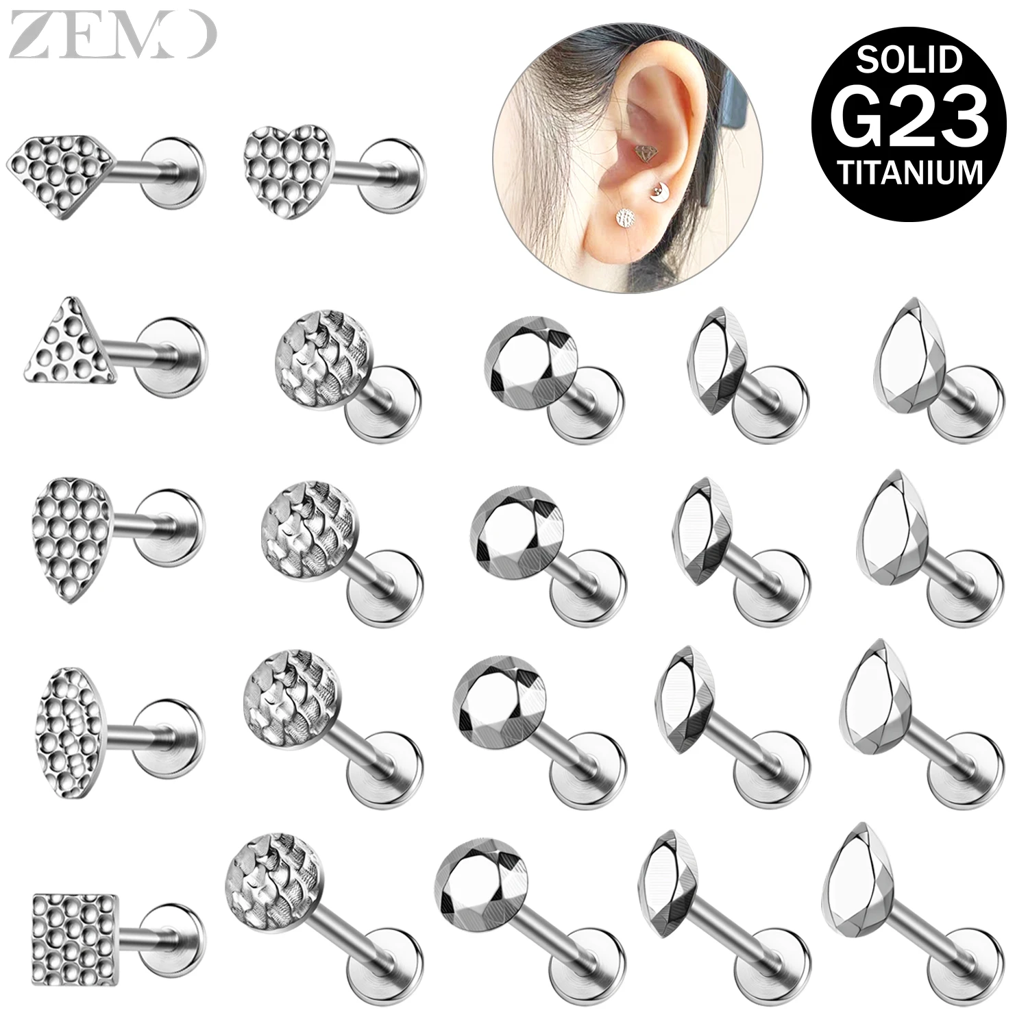 ZEMO 1 Piece Geometric 16G G23 Titanium Steel Labret Lip Stud Men Women Lip Piercings Diamond Shape Ear Cartilage Helix Piercing
ZEMO 1 Piece Geometric 16G G23 Titanium Steel Labret Lip Stud Men Women Lip Piercings Diamond Shape Ear Cartilage Helix Piercing