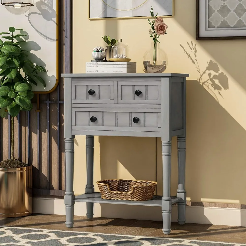 Narrow Console Table Slim Sofa Table with Three Drawers and Bottom Shelf Side Table with Drawers for Entryway Hallway Livi
Narrow Console Table Slim Sofa Table with Three Drawers and Bottom Shelf Side Table with Drawers for Entryway Hallway Livi