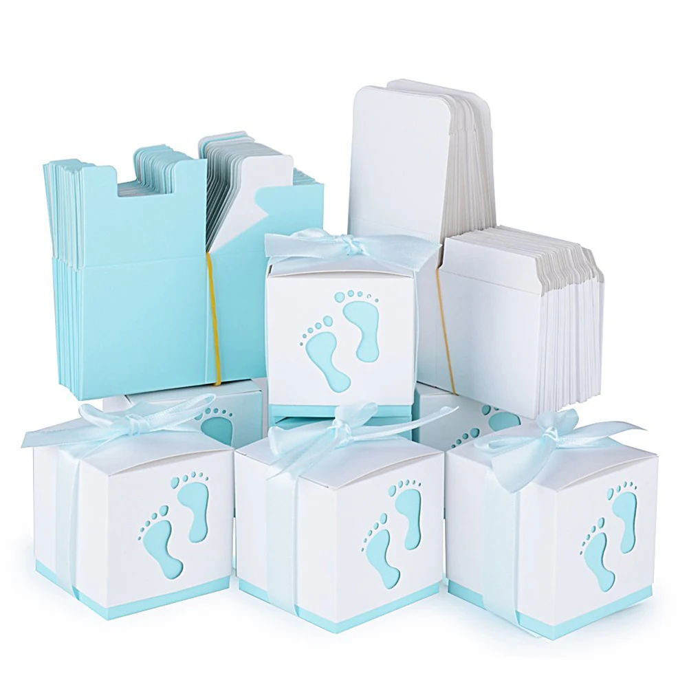 50pcs Footprint Candy Boxes Sweet Gift Boxes Christening Baby Shower Party Favors Box (Sky-blue)
50pcs Footprint Candy Boxes Sweet Gift Boxes Christening Baby Shower Party Favors Box (Sky-blue)