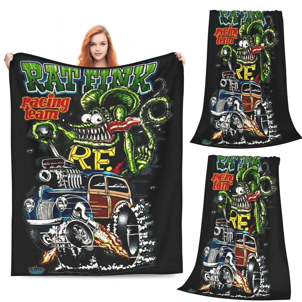 Tales Of The Rat Fink Anime Blankets Soft Warm Flannel Throw Blanket Bedding for Bed Living room Picnic Travel Home Sofa
Tales Of The Rat Fink Anime Blankets Soft Warm Flannel Throw Blanket Bedding for Bed Living room Picnic Travel Home Sofa