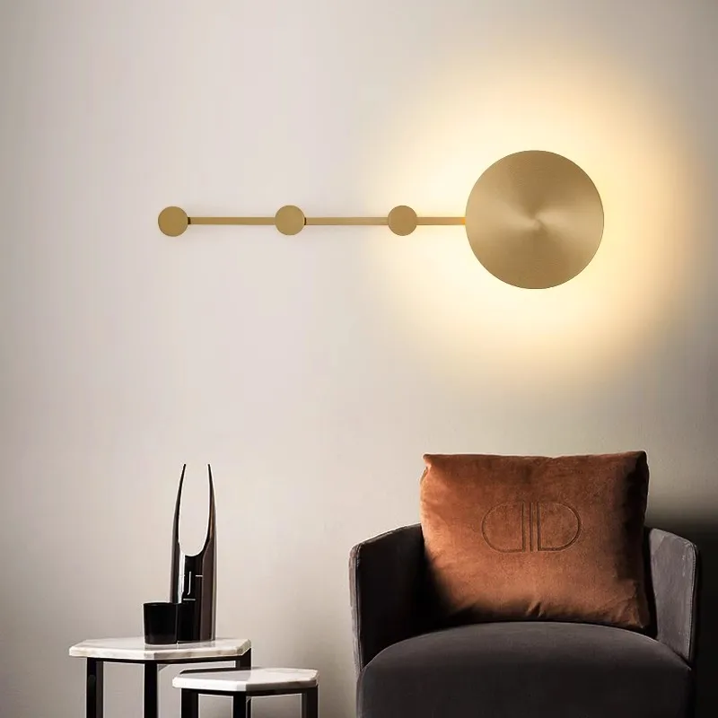 Nordic Design Creative Decoration Minimalist Brass Small Living Room Background Linear Round Wall Mounted Wall Lamp
Nordic Design Creative Decoration Minimalist Brass Small Living Room Background Linear Round Wall Mounted Wall Lamp