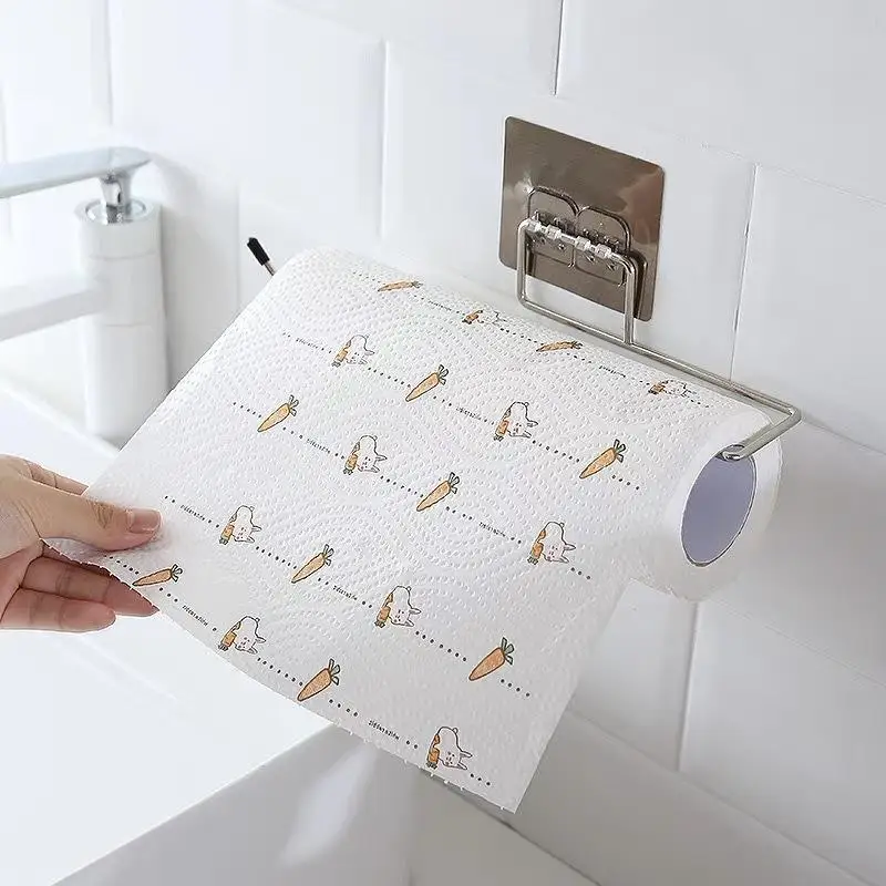 Kitchen Storage Plastic Wrap Holder Wall Mounted Organizer with 2 Stainless Steel Hooks for Cling Film Dispenser
Kitchen Storage Plastic Wrap Holder Wall Mounted Organizer with 2 Stainless Steel Hooks for Cling Film Dispenser