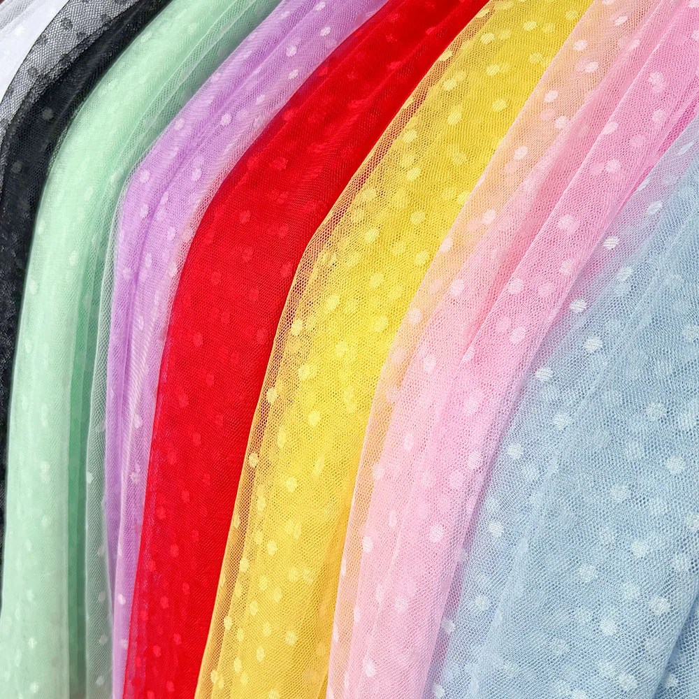 Polka Dot Tulle Mesh Fabric 100x150cm Jacquard Net Cloth for DIY Apparel Women Dress Prom Skirt Handmade Craft Sewing Materials
Polka Dot Tulle Mesh Fabric 100x150cm Jacquard Net Cloth for DIY Apparel Women Dress Prom Skirt Handmade Craft Sewing Materials