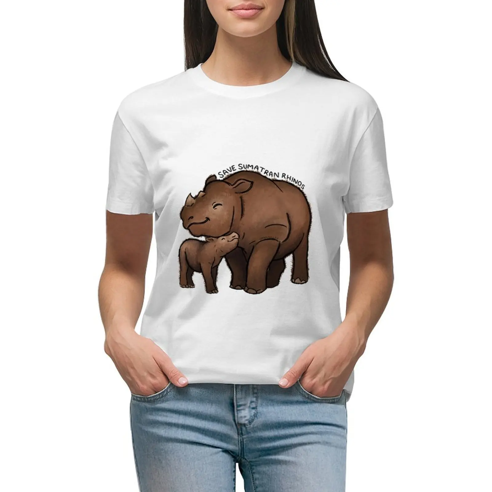 Save Sumatran Rhinos T-shirt kawaii clothes graphics summer top t-shirts for Women loose fit
Save Sumatran Rhinos T-shirt kawaii clothes graphics summer top t-shirts for Women loose fit