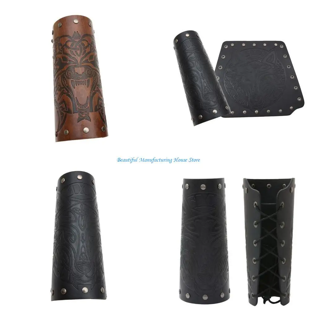 E56A Vintage Cosplay Wrist Bracers with Embossed Pattern Adult Adjustable Wristband
E56A Vintage Cosplay Wrist Bracers with Embossed Pattern Adult Adjustable Wristband