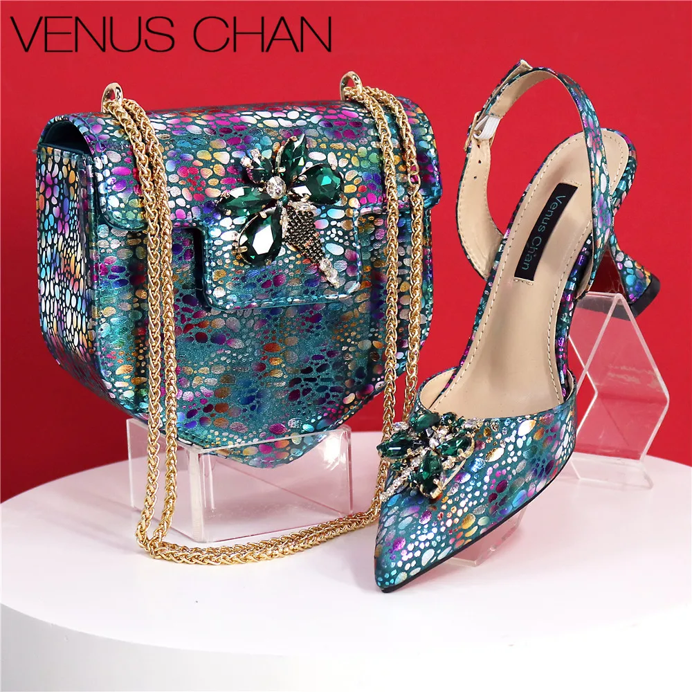 Italian Design Classic Women's Hand Bag Splicing Green Color Matching High Heels African Wedding Party Shoe And Bag Set
Italian Design Classic Women's Hand Bag Splicing Green Color Matching High Heels African Wedding Party Shoe And Bag Set