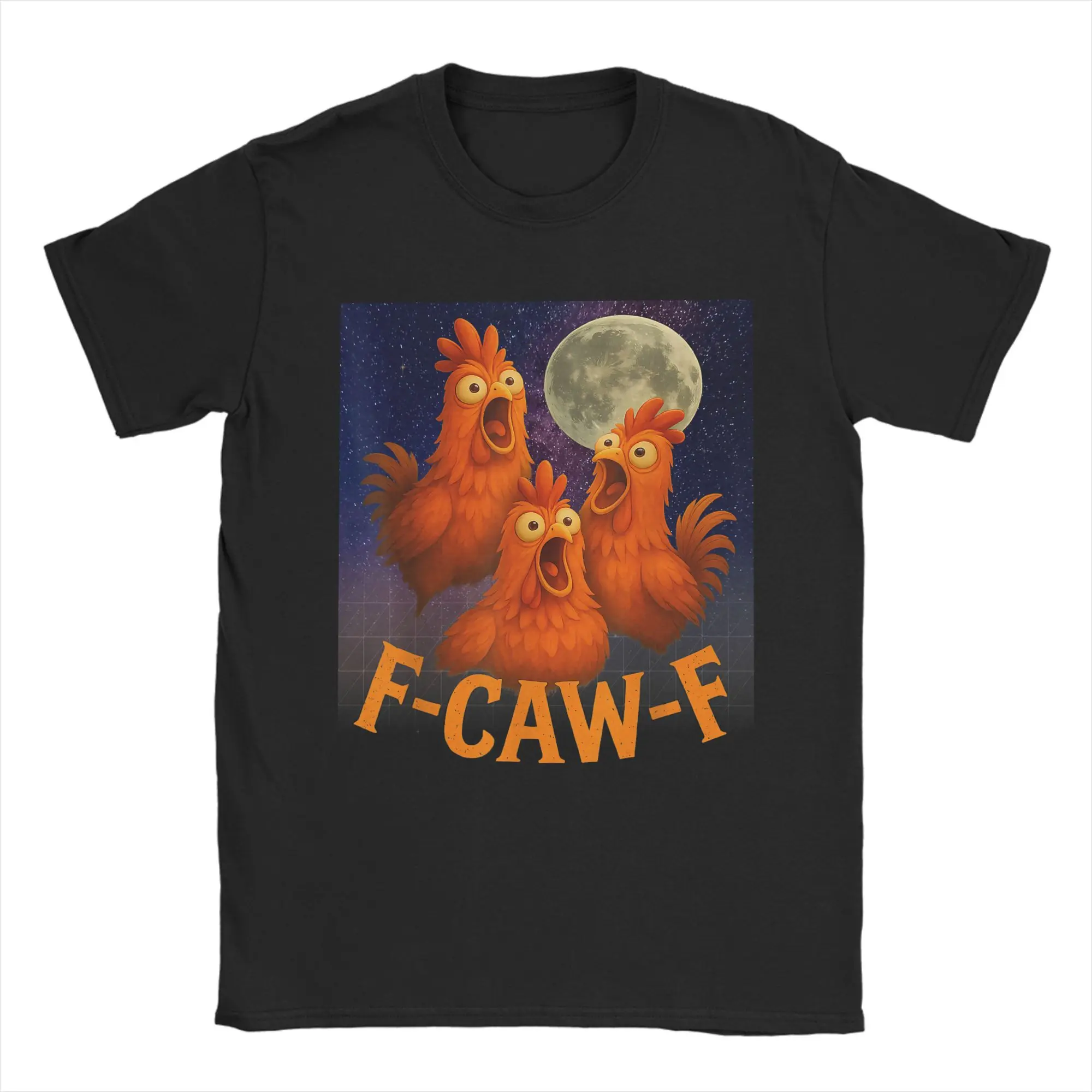 Mens T Shirt Funny F-CAW-F Chicken Moon 3 Silly Rooster Halloween T-Shirts Hipster Beach Tees Vintage Casual Pure Cotton Tops
Mens T Shirt Funny F-CAW-F Chicken Moon 3 Silly Rooster Halloween T-Shirts Hipster Beach Tees Vintage Casual Pure Cotton Tops