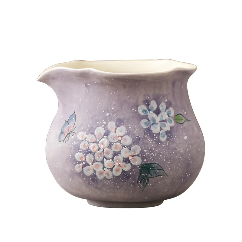 CX hand-painted hydrangea butterfly dance fair cup high-end household ceramics, tea set accessories
CX hand-painted hydrangea butterfly dance fair cup high-end household ceramics, tea set accessories