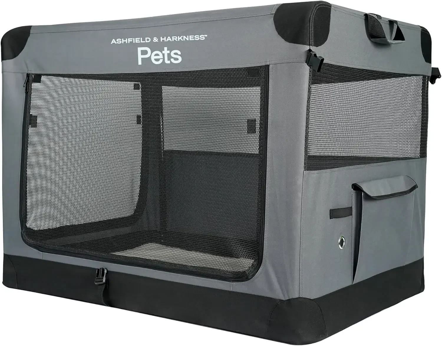 Ashfield & Harkness: Collapsible Soft Dog Crate - 42" - Gray, Sherpa Lined Mat, Durable Mesh Windows, Portable Foldable Pet Kenn
Ashfield & Harkness: Collapsible Soft Dog Crate - 42" - Gray, Sherpa Lined Mat, Durable Mesh Windows, Portable Foldable Pet Kenn