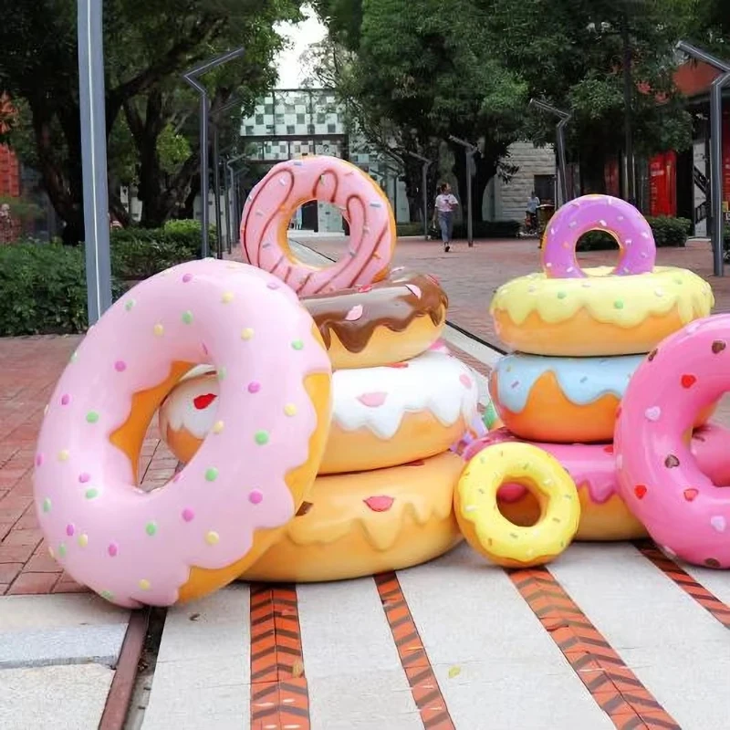 Outdoor FRP simulation donut model sculpture shopping mall coffee shop dessert sculpture decoration
Outdoor FRP simulation donut model sculpture shopping mall coffee shop dessert sculpture decoration