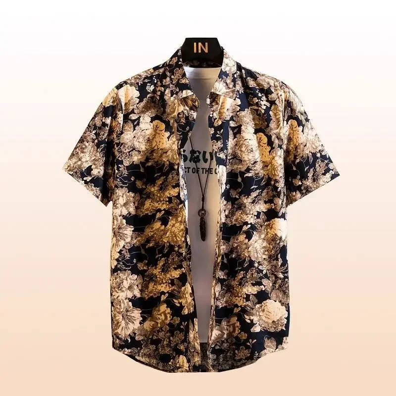 Short Sleeve Man for Men Floral Print Normal Tops Korean Style New in Cotton Popular Clothes Vintage Fashion 2025 Shirt Shirts
Short Sleeve Man for Men Floral Print Normal Tops Korean Style New in Cotton Popular Clothes Vintage Fashion 2025 Shirt Shirts