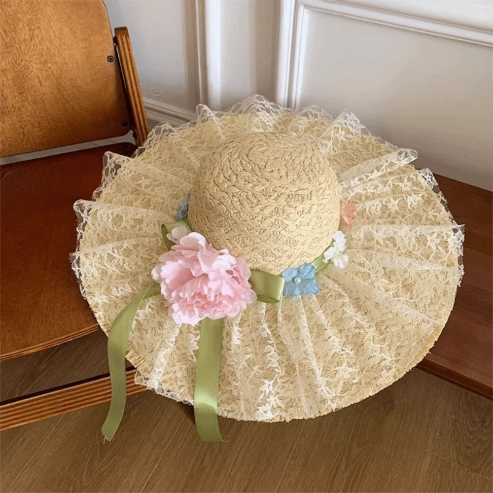 Flower Lafite Straw Hat Big Brimmed Breathable Vacation Beach Cap Sunshade Sun Protection Woven Sun Cap
Flower Lafite Straw Hat Big Brimmed Breathable Vacation Beach Cap Sunshade Sun Protection Woven Sun Cap