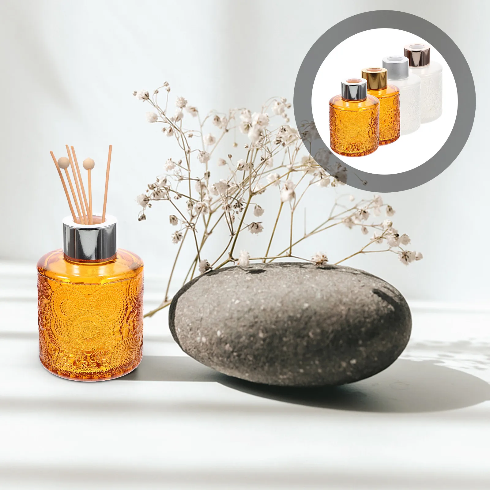 4Pcs Aromatherapy Glass Bottles Embossed Perfume Containers Essential Oil Diffuser Bedroom Decor Perfume Bottle
4Pcs Aromatherapy Glass Bottles Embossed Perfume Containers Essential Oil Diffuser Bedroom Decor Perfume Bottle