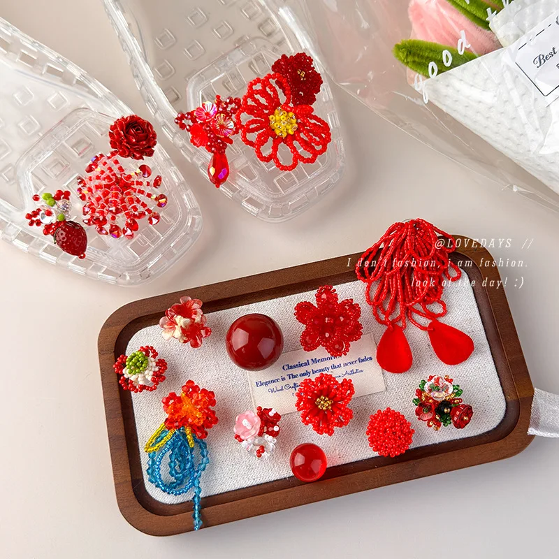 Handmade Red Beaded Flower Shoe Charms for Clog Bride Wedding Decoration Premium Sparkling Elegant Lightweight Daily Accessories
Handmade Red Beaded Flower Shoe Charms for Clog Bride Wedding Decoration Premium Sparkling Elegant Lightweight Daily Accessories