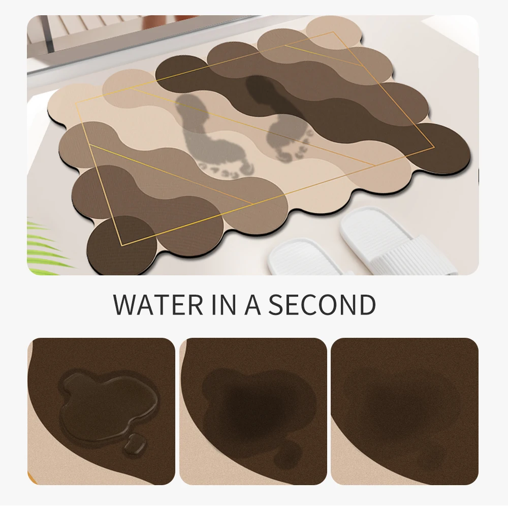 Modern Diatomite Bath Mat Non-Slip Quick Dry Super Absorbent Shower Mat Washable Door Bathroom Mat
Modern Diatomite Bath Mat Non-Slip Quick Dry Super Absorbent Shower Mat Washable Door Bathroom Mat