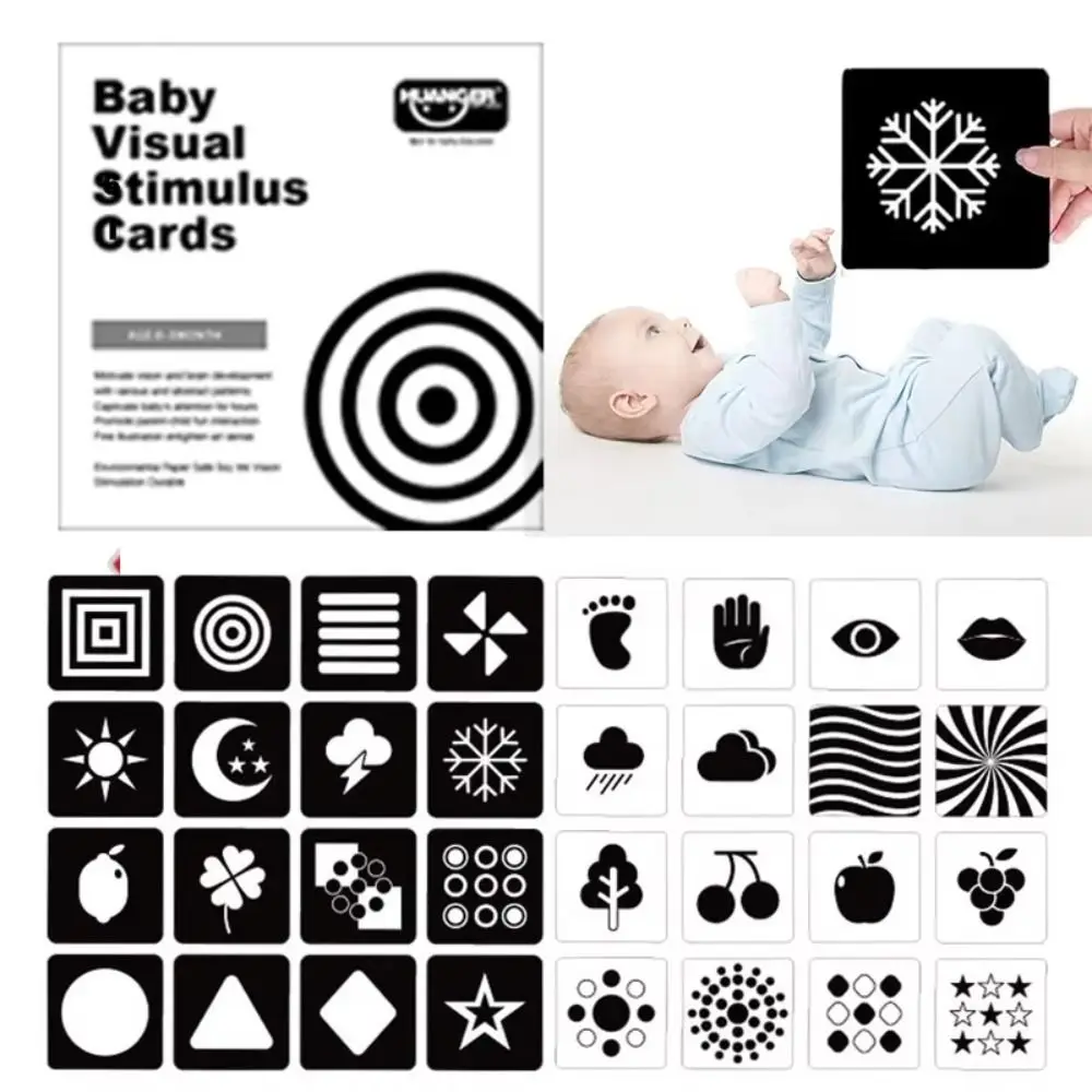 Paper Baby Visual Stimulation Cards Sight Games Montessori High Contrast Flashcards Black and White Exquisite Baby Flash Cards
Paper Baby Visual Stimulation Cards Sight Games Montessori High Contrast Flashcards Black and White Exquisite Baby Flash Cards