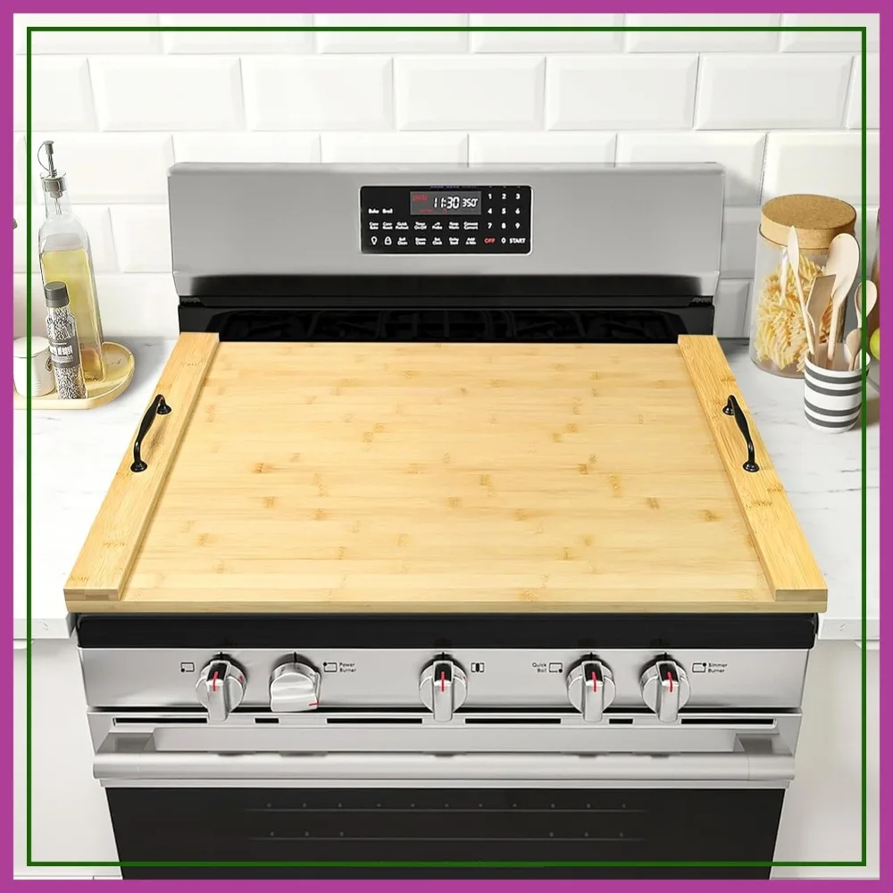 Noodle Board Wood Stovetop Cover with Handles for Electric/Gas Stove Top (Bamboo)
Noodle Board Wood Stovetop Cover with Handles for Electric/Gas Stove Top (Bamboo)