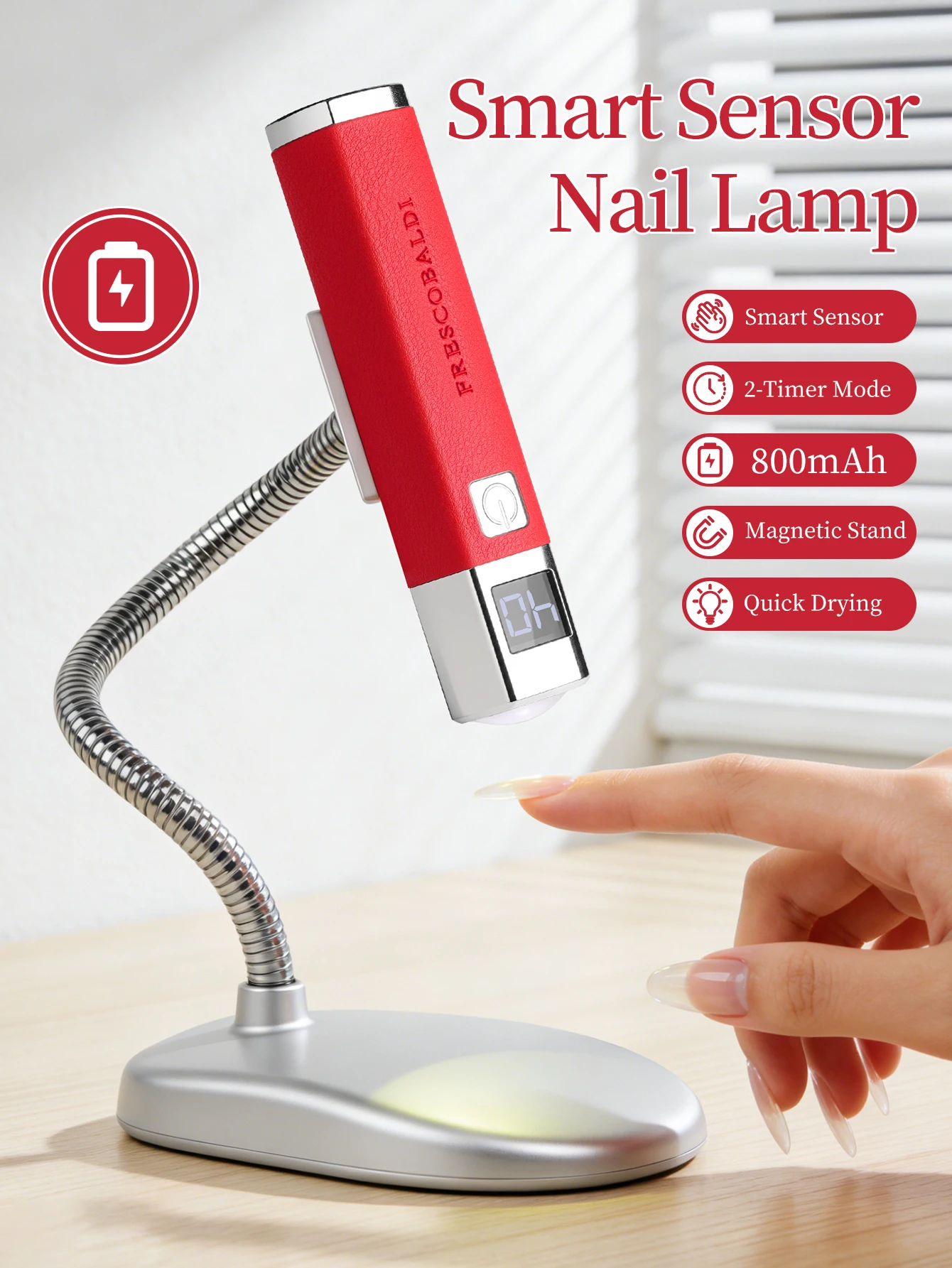1Pc Red Mini Rechargeable UV LED Nail Lamp For Gel Nails,Quick Dry Nail Phototherapy Machine UV LEDs Gel Polish Nail Dryer Lamp
1Pc Red Mini Rechargeable UV LED Nail Lamp For Gel Nails,Quick Dry Nail Phototherapy Machine UV LEDs Gel Polish Nail Dryer Lamp