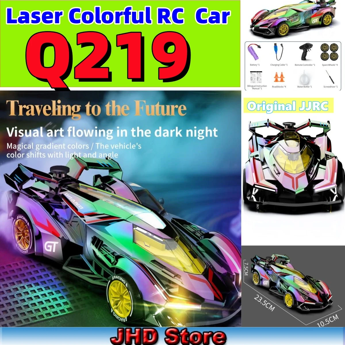 JHD For JJRC Q219 Laser Colorful RC Remote Control Car 2.4G Electric Remote Control Toy 4WD Racing Drift Racing Car Gift
JHD For JJRC Q219 Laser Colorful RC Remote Control Car 2.4G Electric Remote Control Toy 4WD Racing Drift Racing Car Gift