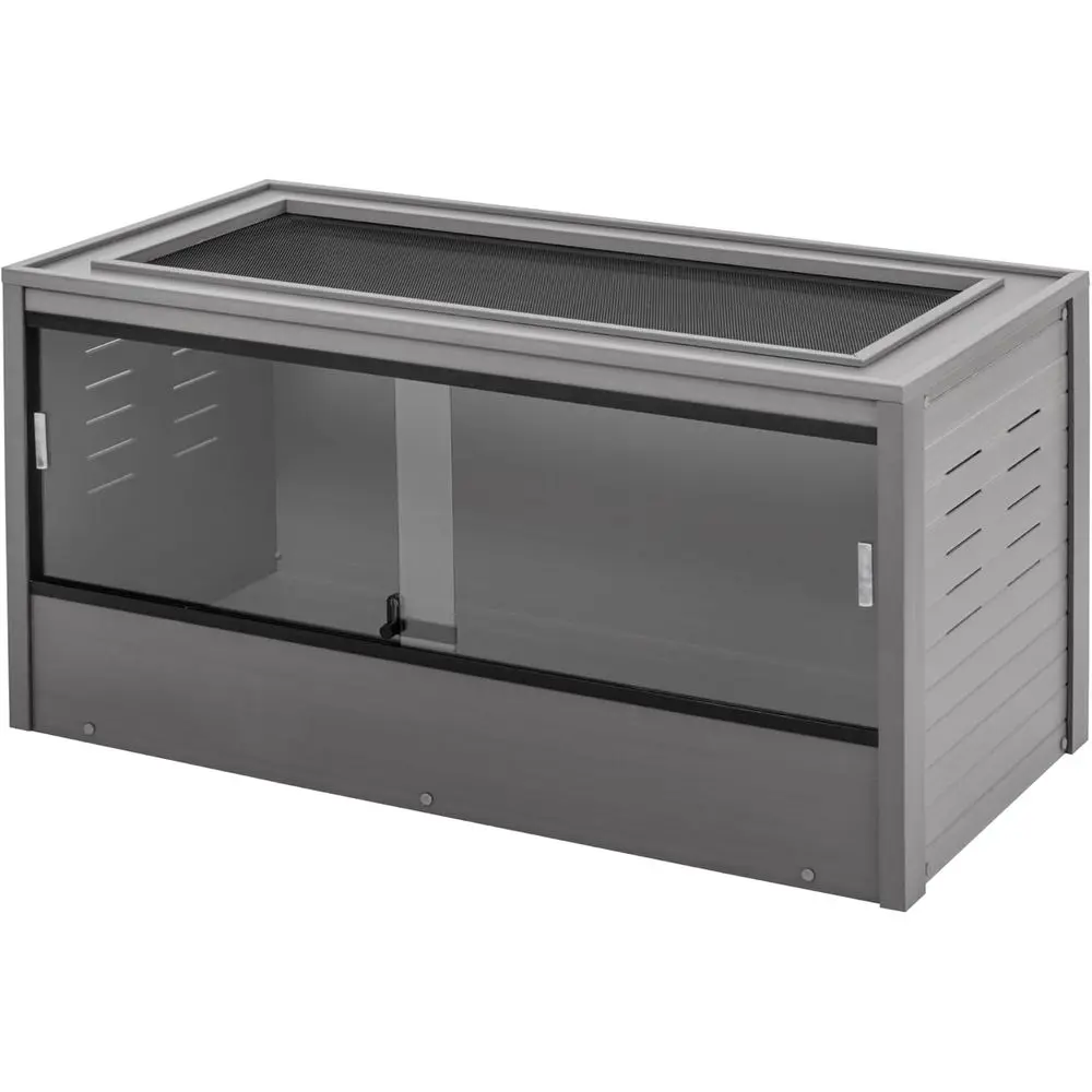 48 Wide Large Reptile Habitat, Mojave Lounge or Snakes, Tortoises & Lizards in Maple, Black & Grey, Easy Assembly, Sliding Glass
48 Wide Large Reptile Habitat, Mojave Lounge or Snakes, Tortoises & Lizards in Maple, Black & Grey, Easy Assembly, Sliding Glass