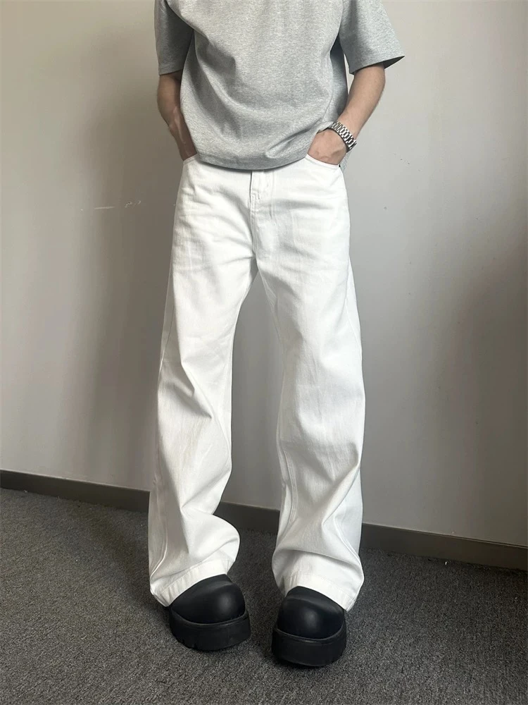 Cleanfit White Knife Men's Jeans High Street American Style Floor Length Straight Leg Micro Flared Pants Spring Fashion
Cleanfit White Knife Men's Jeans High Street American Style Floor Length Straight Leg Micro Flared Pants Spring Fashion
