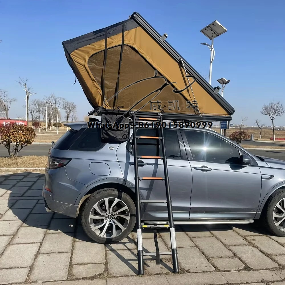 Hot Sale Arrivals Roof Tent Top Hard Shell Aluminium Triangle Roof Top Tent 2-3 Person SUV Hard Shell Roof Top Tent
Hot Sale Arrivals Roof Tent Top Hard Shell Aluminium Triangle Roof Top Tent 2-3 Person SUV Hard Shell Roof Top Tent