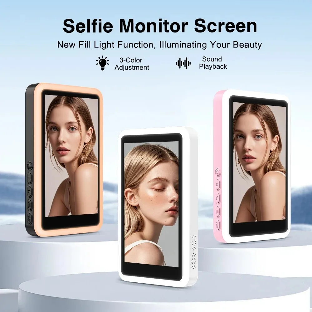 Selfie Monitor Screen for Phone with Light Magnetic Phone Vlog Back Camera Monitor for Content Creator Influencer Live Streaming
Selfie Monitor Screen for Phone with Light Magnetic Phone Vlog Back Camera Monitor for Content Creator Influencer Live Streaming