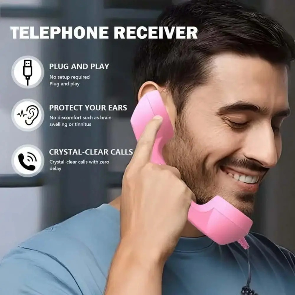 New with Microphone Phone Handset Telephone Style Type-C Telephone Handset Tangle Free Wire Handheld Cell Phone Receiver
New with Microphone Phone Handset Telephone Style Type-C Telephone Handset Tangle Free Wire Handheld Cell Phone Receiver