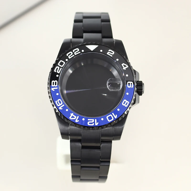 40mm NH35 Watch Case Black PVD For GMT MASTER NH35 NH36 NH34 Miyota8215 2824 Sapphire Glass Stainless Steel GMT Watch Case 20ATM
40mm NH35 Watch Case Black PVD For GMT MASTER NH35 NH36 NH34 Miyota8215 2824 Sapphire Glass Stainless Steel GMT Watch Case 20ATM