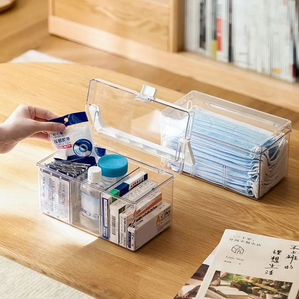 Large Capacity Home Medicine Box with Handle Waterproof Anti Slip Clear Card Case Flip Buckle Partition Pill Storage Bin
Large Capacity Home Medicine Box with Handle Waterproof Anti Slip Clear Card Case Flip Buckle Partition Pill Storage Bin
