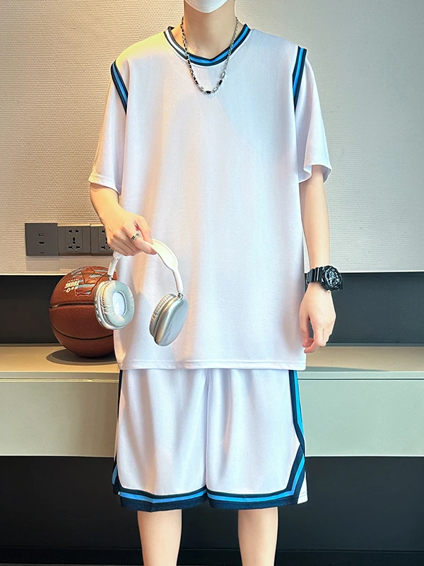 Крутой комплект из шелковой ткани Ice Silk для баскетбола для мальчиков: летняя спортивная одежда, модный молодежный комплект из полиэстера (жилет/шорты)
Крутой комплект из шелковой ткани Ice Silk для баскетбола для мальчиков: летняя спортивная одежда, модный молодежный комплект из полиэстера (жилет/шорты)