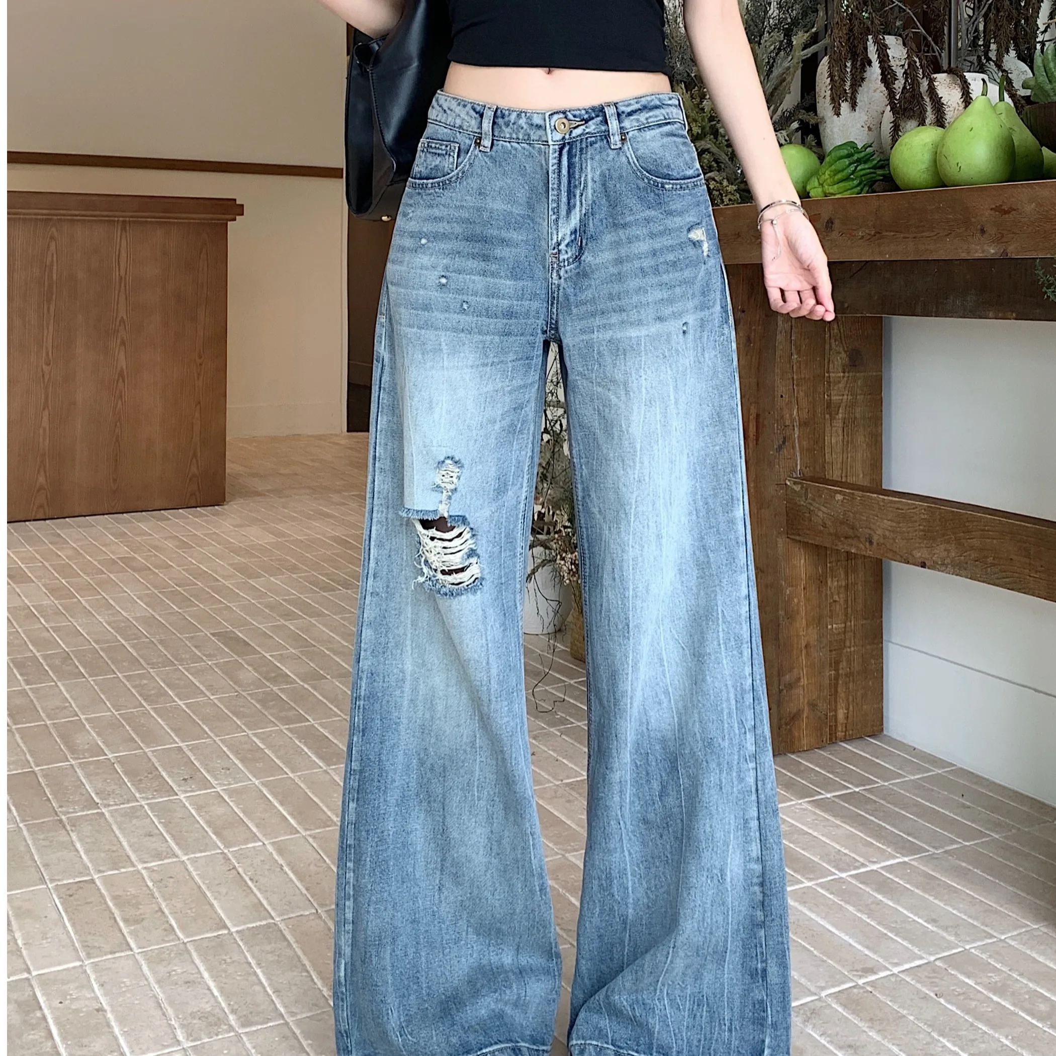 Low Waist High Waist Loose Wide Leg Straight Cut Blue Jeans Women's Loose Fit Long Trousers Casual Straight Tube Jeans
Low Waist High Waist Loose Wide Leg Straight Cut Blue Jeans Women's Loose Fit Long Trousers Casual Straight Tube Jeans