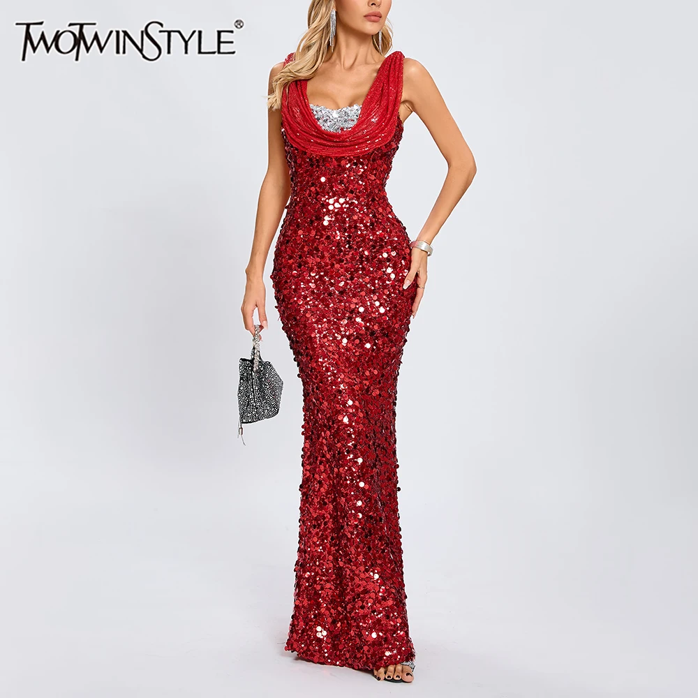 TWOTWINSTYLE однотонные утягивающие платья с блестками для женщин, лоскутное платье-туника с распашным воротником на молнии, женская одежда, новинка
TWOTWINSTYLE однотонные утягивающие платья с блестками для женщин, лоскутное платье-туника с распашным воротником на молнии, женская одежда, новинка