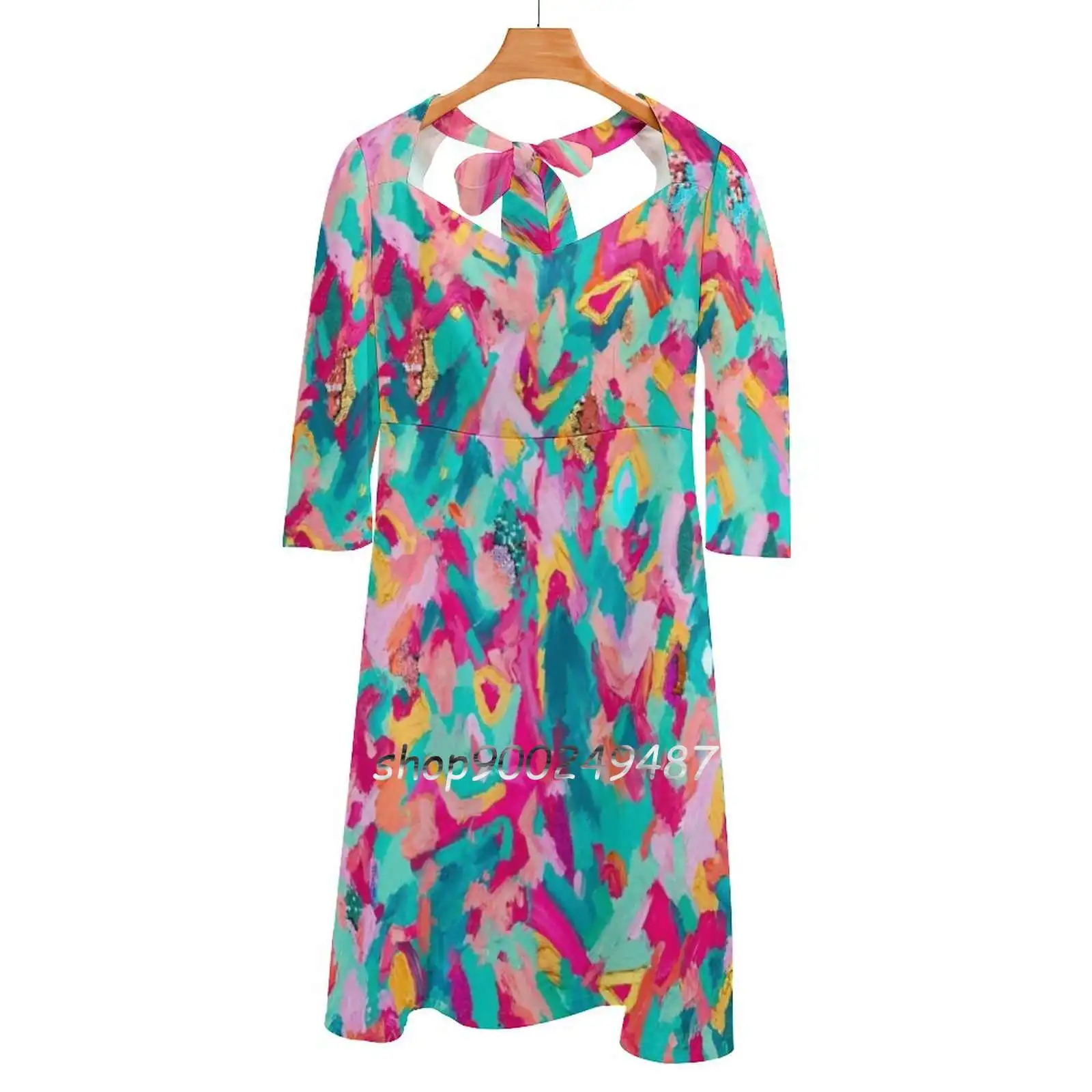 Kt Pattern I Square Neck Dress Sweet Summer Dress Women Elegant Halter Print Dress
Kt Pattern I Square Neck Dress Sweet Summer Dress Women Elegant Halter Print Dress